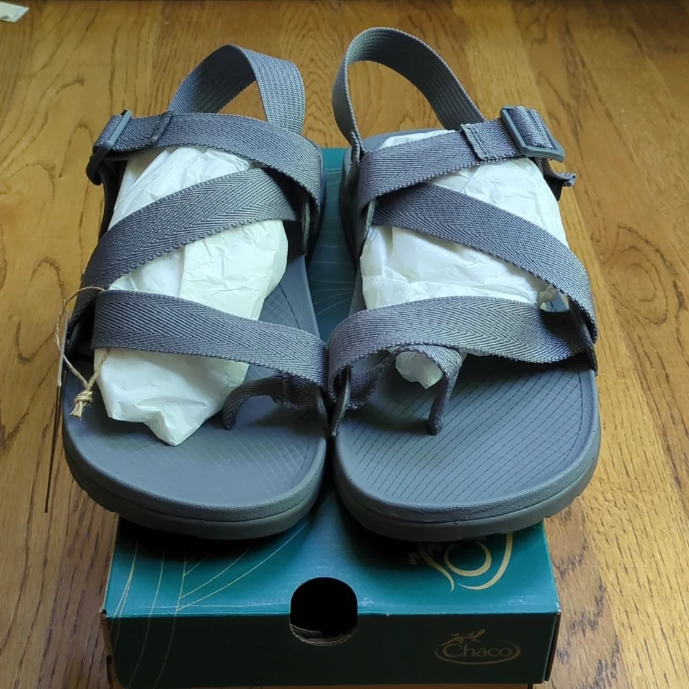 NIB Chaco Lockdown 2 Sandal Grey Adjustable Sandals Men's Size 13
